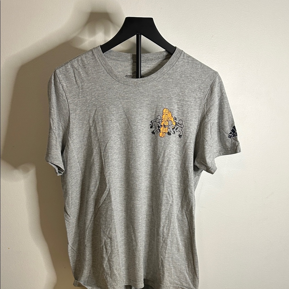 Adidas Men's Gray Graphic Tee